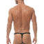 Gregg Homme Black Pleather/Mesh X Thong