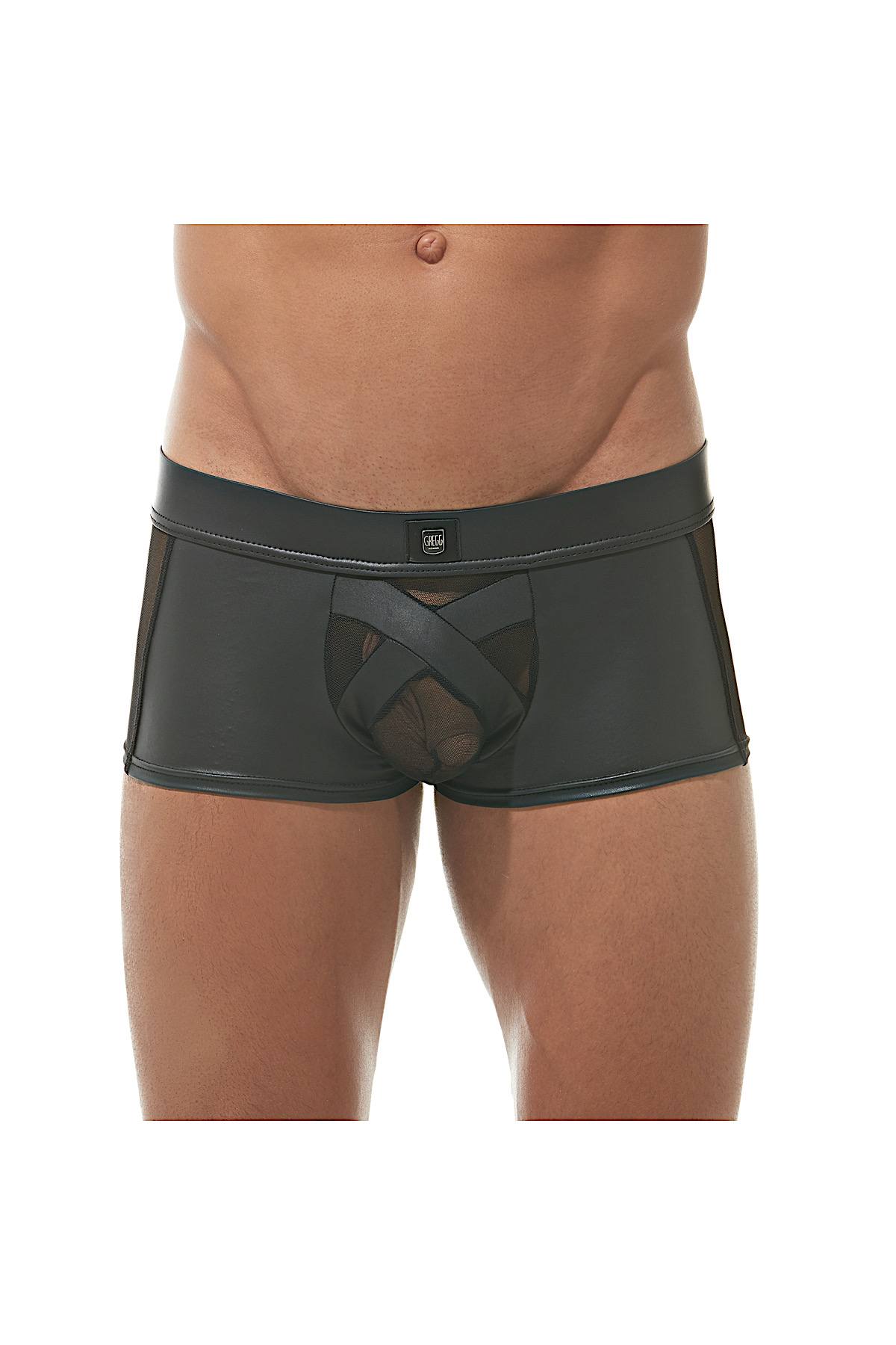 Gregg Homme Black Pleather/Mesh X Trunk