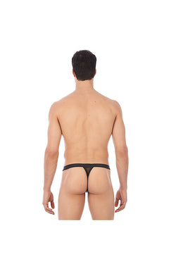 Gregg Homme Black Reckless Zipper Leather-Look Thong thumbnail 3