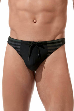 Gregg Homme Black Reflector Swim Thong thumbnail 4