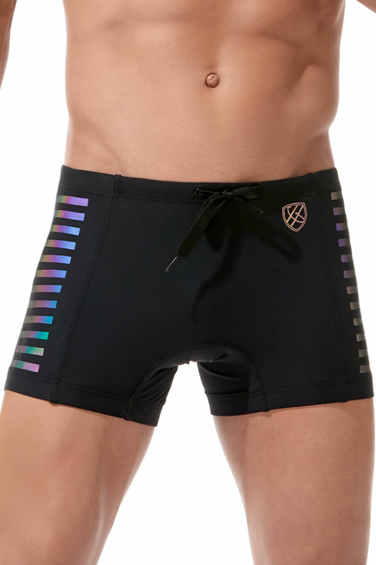 Gregg Homme Black Reflector Swim Trunk