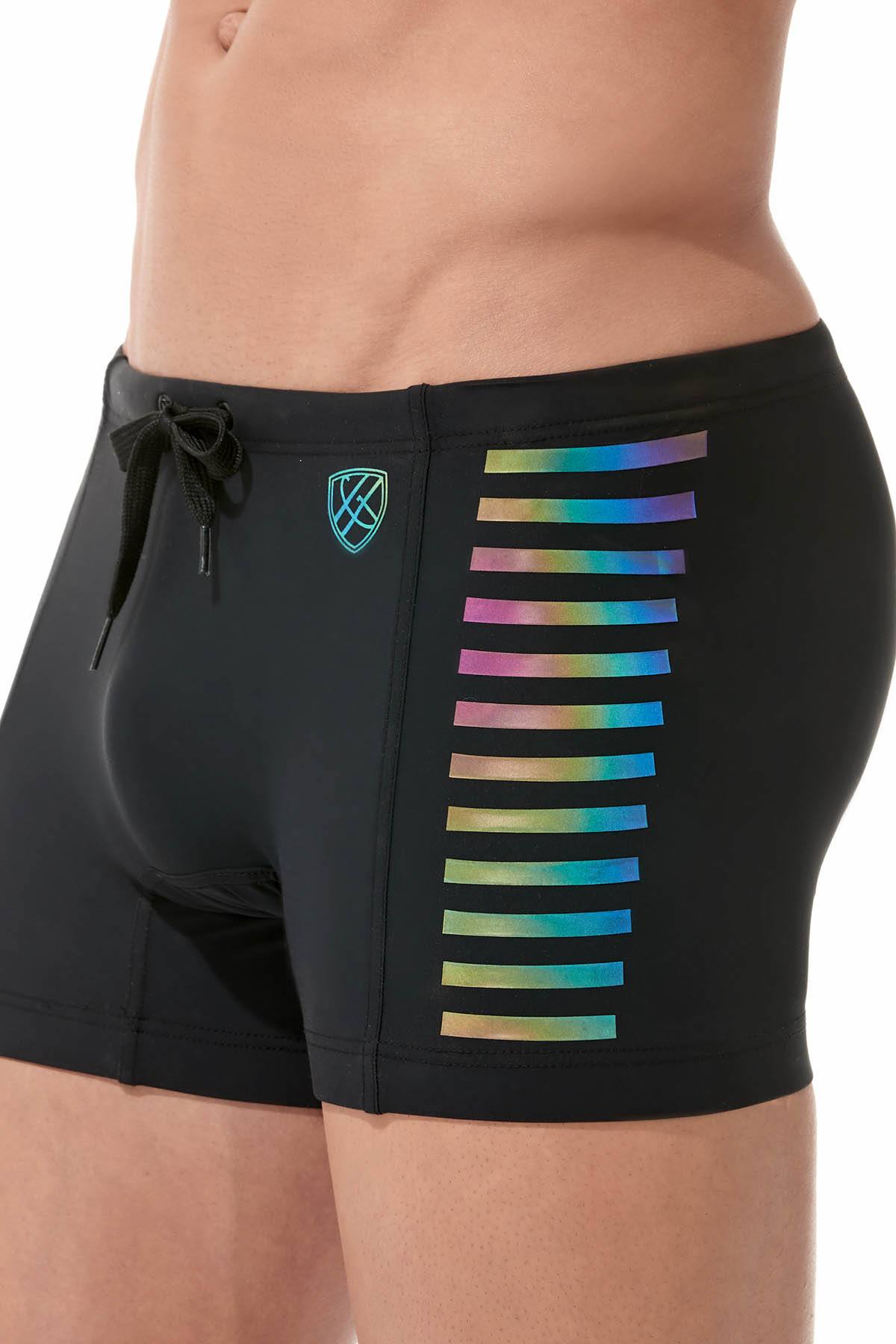 Gregg Homme Black Reflector Swim Trunk