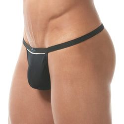 Gregg Homme Black Ribbed Modal G-String thumbnail 2