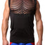 Gregg Homme Black Soiree Microfiber Mesh Muscle Shirt