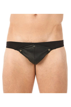 Gregg Homme Black Undo Detachable Leather Pouch Thong thumbnail 2