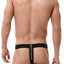 Gregg Homme Black Unzip Leather Waist-Harness Thong