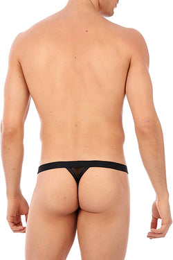 Gregg Homme Black Wired Mesh C-Ring Thong thumbnail 4