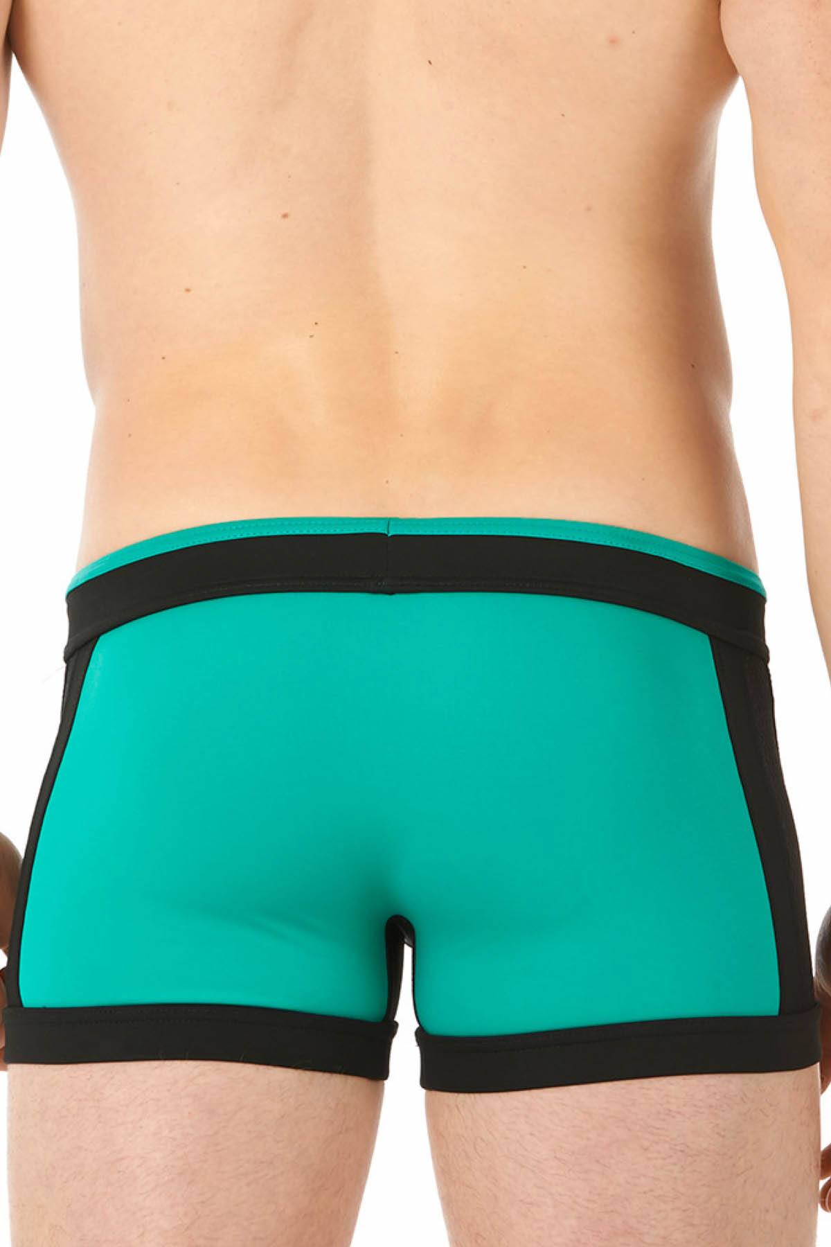 Gregg Homme Emerald Deep-Dive Mesh-Inset Swim Trunk