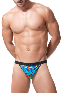 Gregg Homme Flamed-Print Swim Thong thumbnail 1