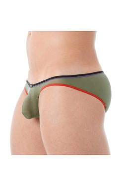 Gregg Homme Khaki Affair Sheer Knit Brief thumbnail 2