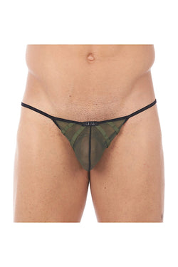 Gregg Homme Khaki Erupt Mesh Enhancing G-String thumbnail 1