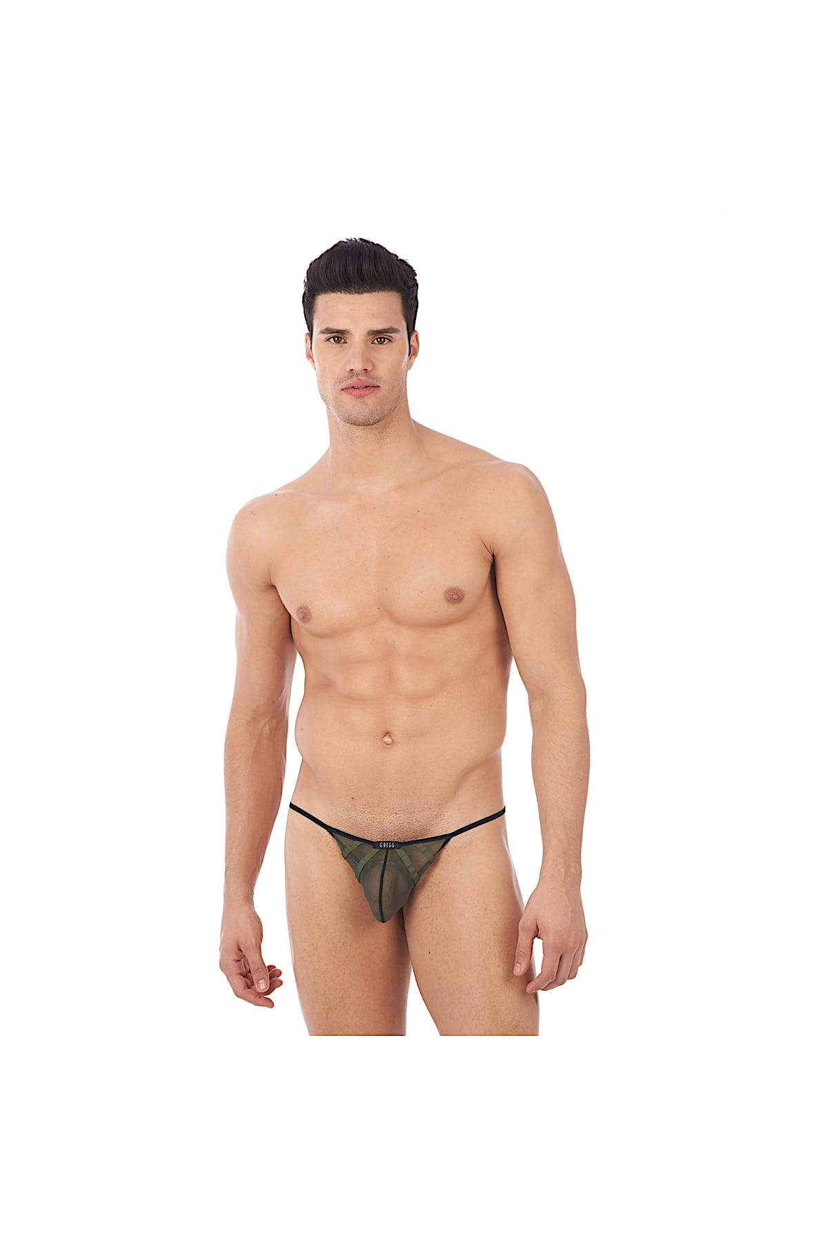 Gregg Homme Khaki Erupt Mesh Enhancing G-String