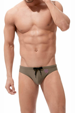 Gregg Homme Khaki Reflector Swim Brief thumbnail 1