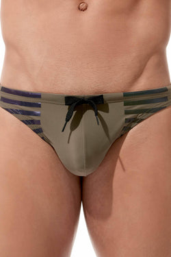 Gregg Homme Khaki Reflector Swim Thong thumbnail 3