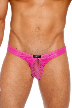 Gregg Homme Magenta Beyond-Doubt Mesh Thong thumbnail 1