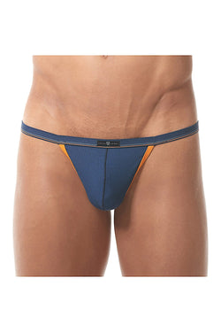Gregg Homme Navy Sense Ribbed Modal G-String thumbnail 1
