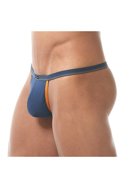 Gregg Homme Navy Sense Ribbed Modal G-String thumbnail 2