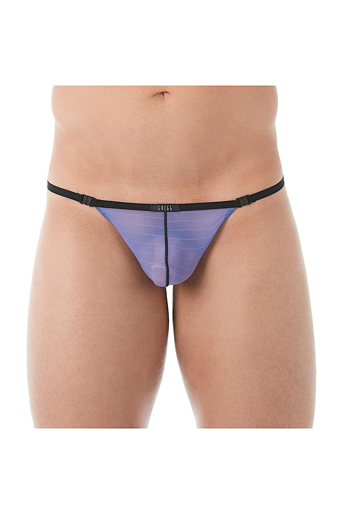 Gregg Homme Purple Mesh Suspender C-Ring String