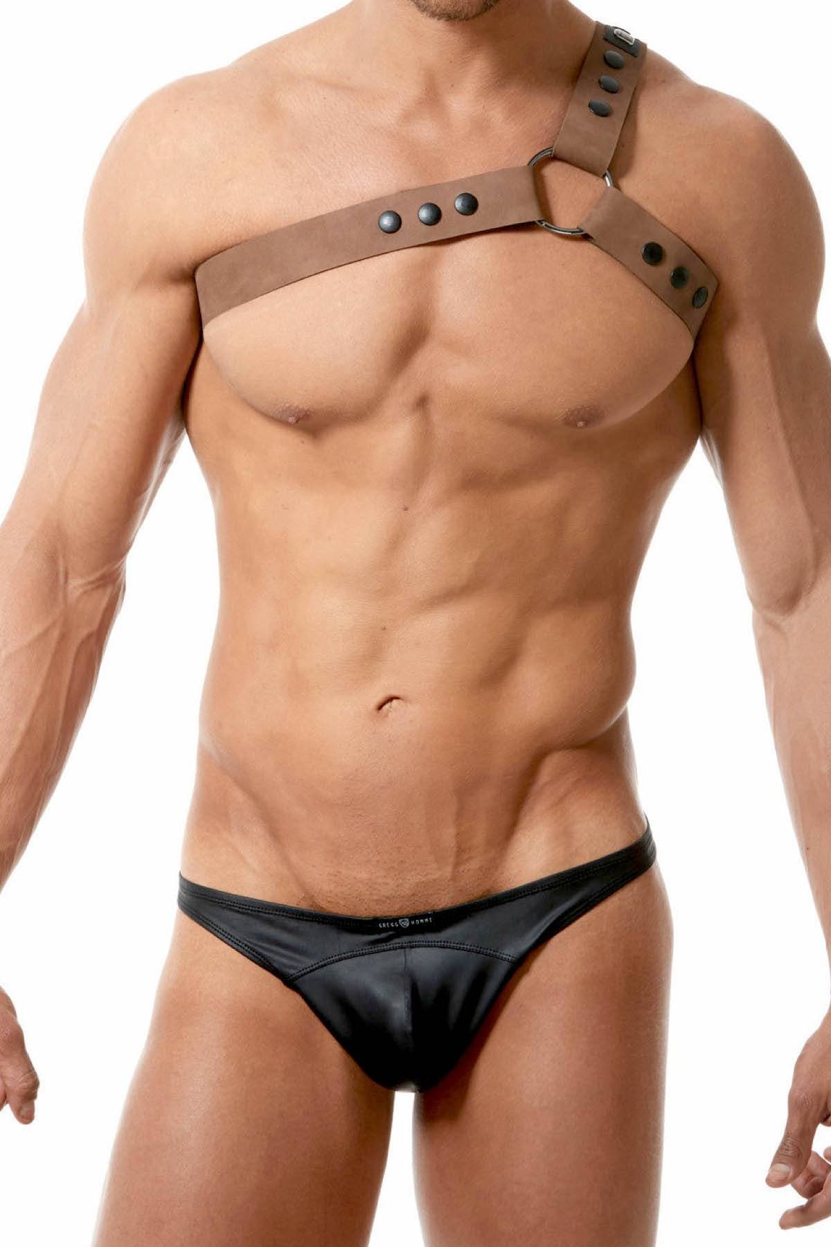 Gregg Homme Tan Bonded-Leather Top Harness