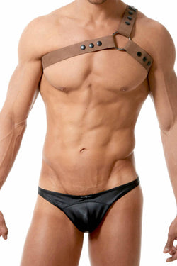 Gregg Homme Tan Bonded-Leather Top Harness thumbnail 1