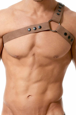 Gregg Homme Tan Bonded-Leather Top Harness thumbnail 2