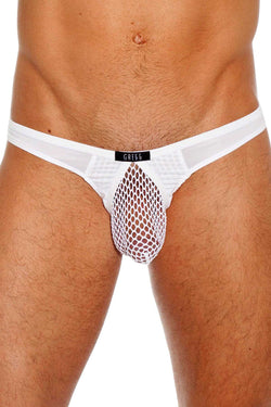 Gregg Homme White Beyond-Doubt Mesh Maximizer Thong thumbnail 3