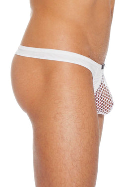 Gregg Homme White Beyond-Doubt Mesh Maximizer Thong thumbnail 4