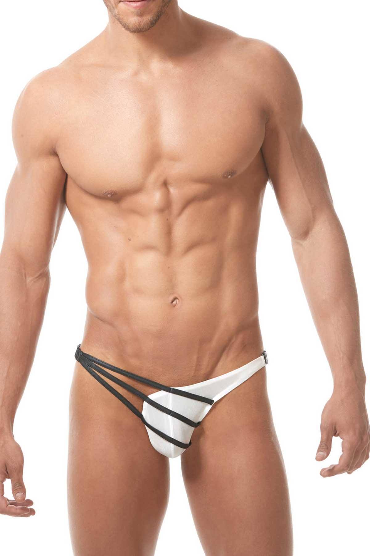 Gregg Homme White Grip Buckle Thong