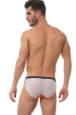 Gregg Homme White/Orange/Aqua Challenger Brief thumbnail 2