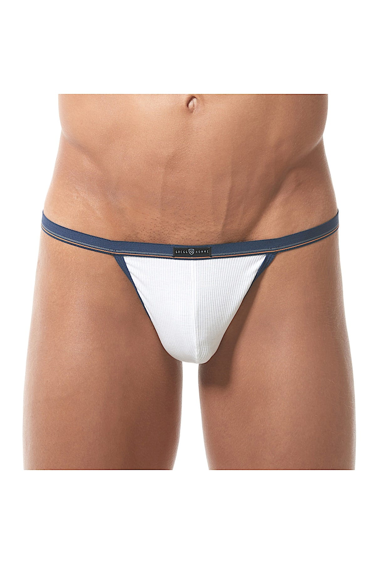 Gregg Homme White Sense Ribbed Modal G-String