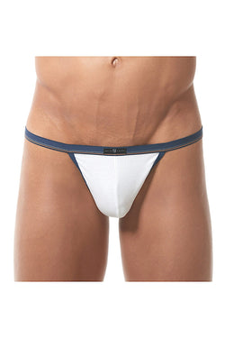 Gregg Homme White Sense Ribbed Modal G-String thumbnail 1
