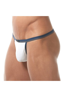 Gregg Homme White Sense Ribbed Modal G-String thumbnail 3