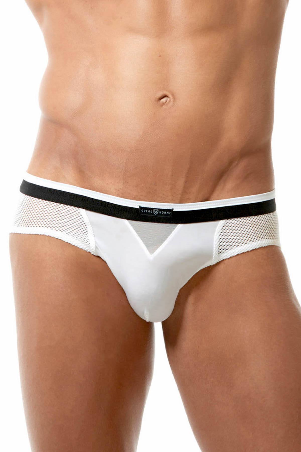Gregg Homme White Vigor Italian-Mesh Brief