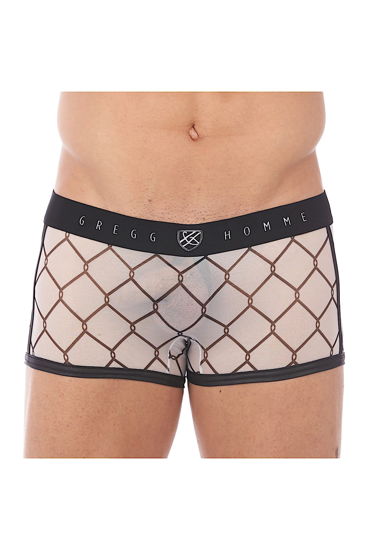 Gregg Homme White Wired Mesh C-Ring Boxer Brief