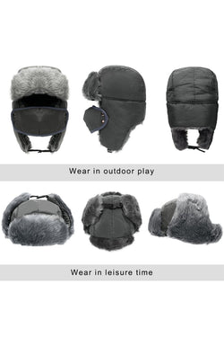 Grey Unisex Trooper Trapper Hat/Mask thumbnail 2