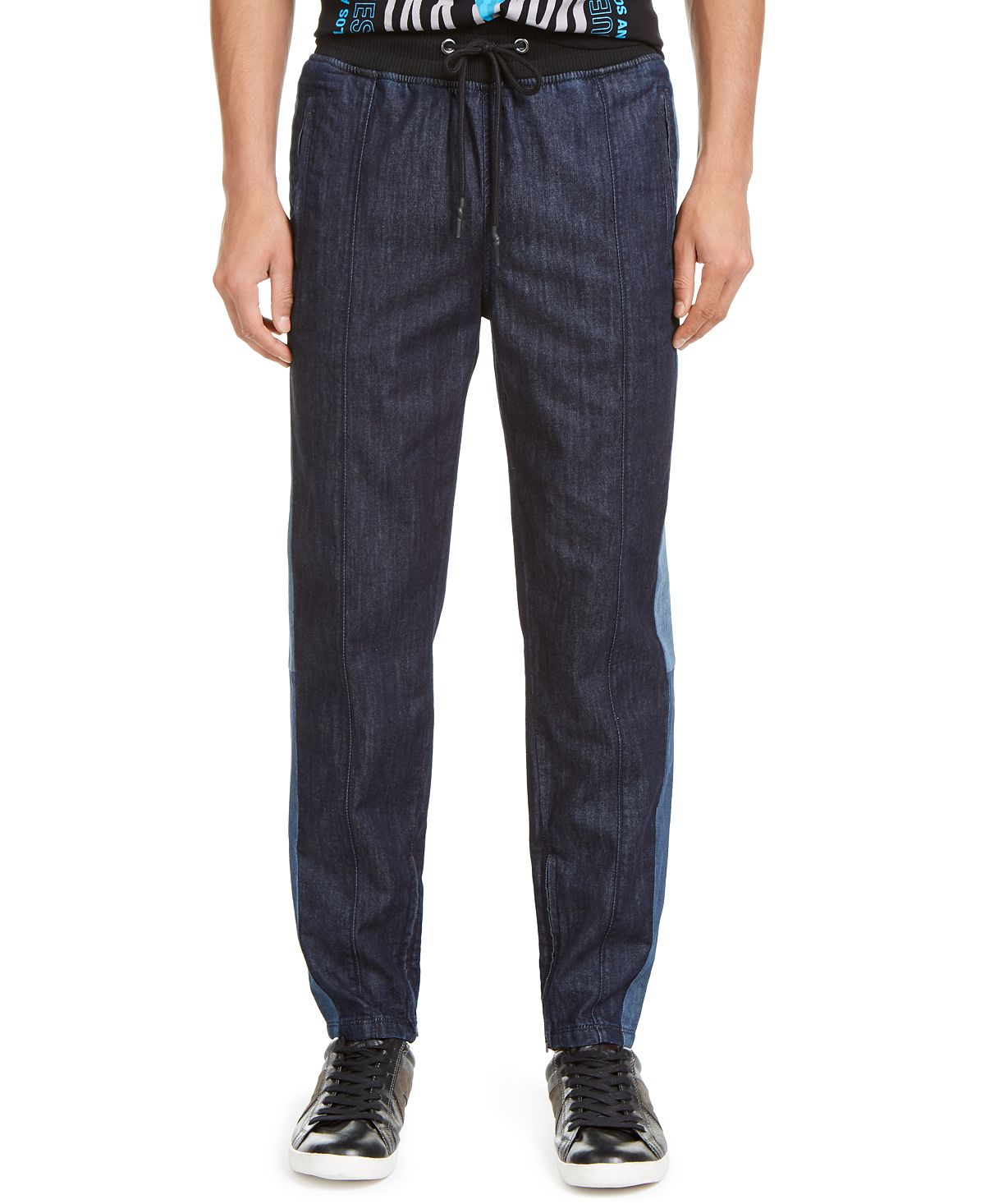 Guess Chambray Track Pants Blue