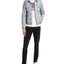 Guess Dillon Ski Logo Denim Jacket With Coating Silver City
