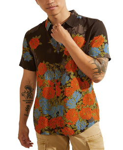 Guess Eco Floral-print Shirt Dark Night Floral Print thumbnail 1