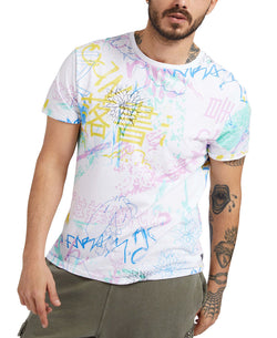 Guess Graffiti T-shirt Pure White Multi thumbnail 1