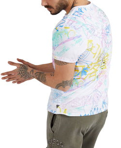 Guess Graffiti T-shirt Pure White Multi thumbnail 2