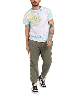 Guess Graffiti T-shirt Pure White Multi thumbnail 3