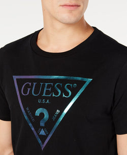 Guess Iridescent Logo T-shirt Black thumbnail 2