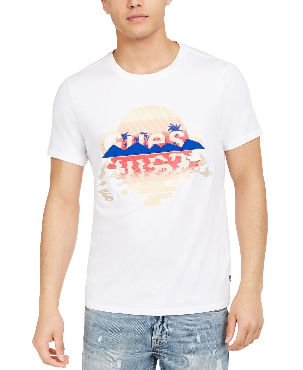 Guess Island Graphic T-shirt Pure White