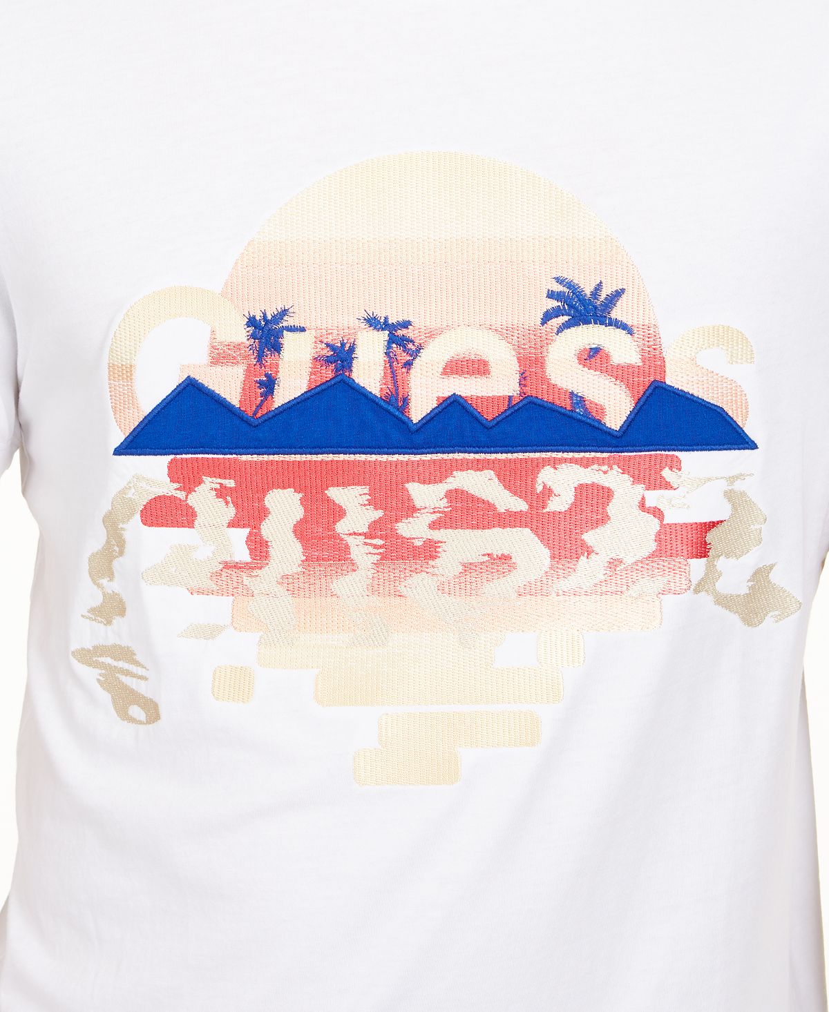 Guess Island Graphic T-shirt Pure White