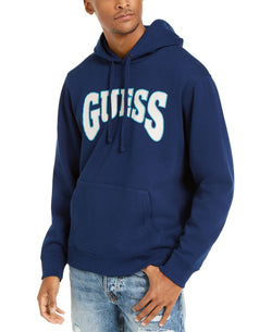 Guess Logo Graphic Hoodie Blue thumbnail 1