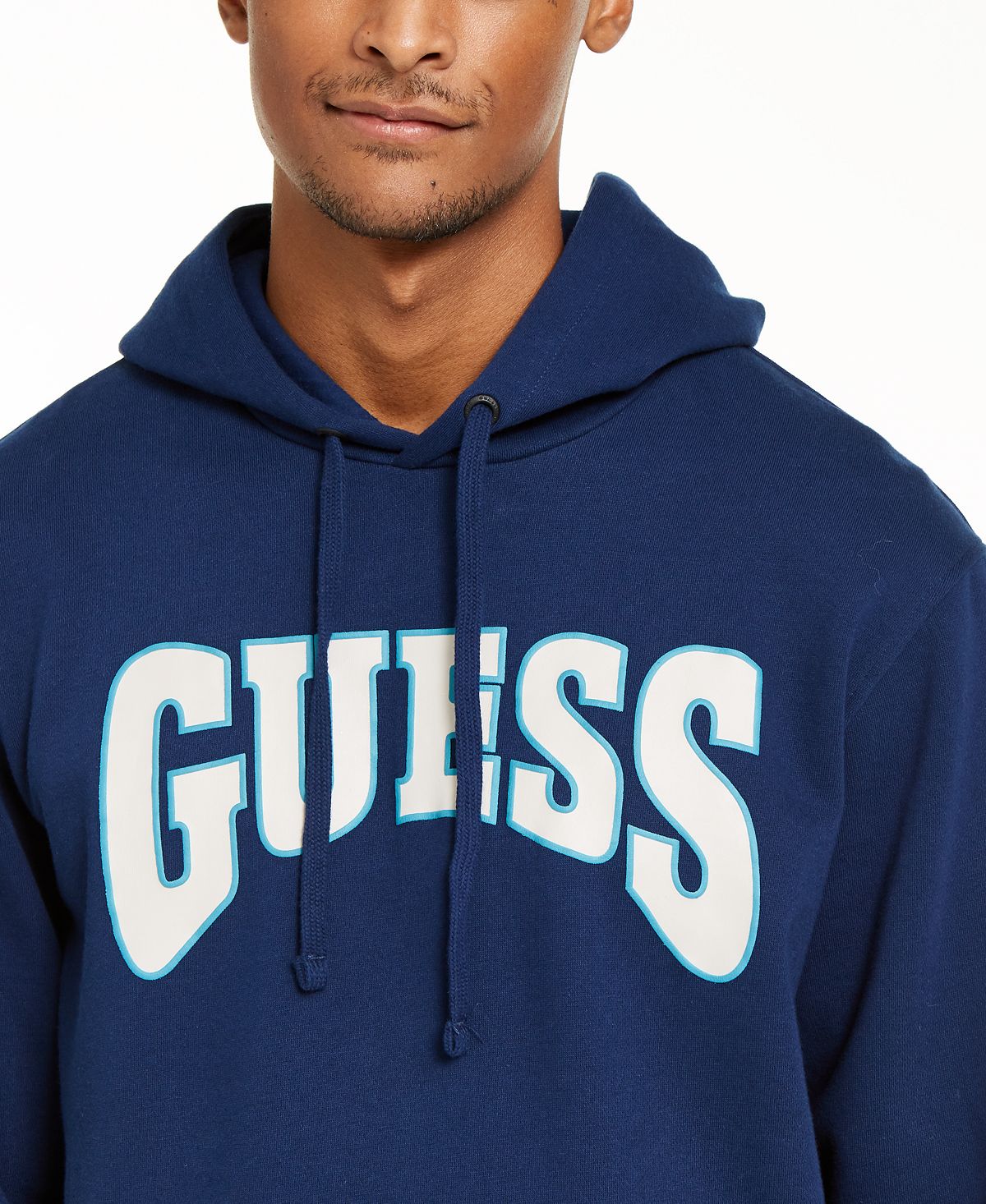 Guess Logo Graphic Hoodie Blue