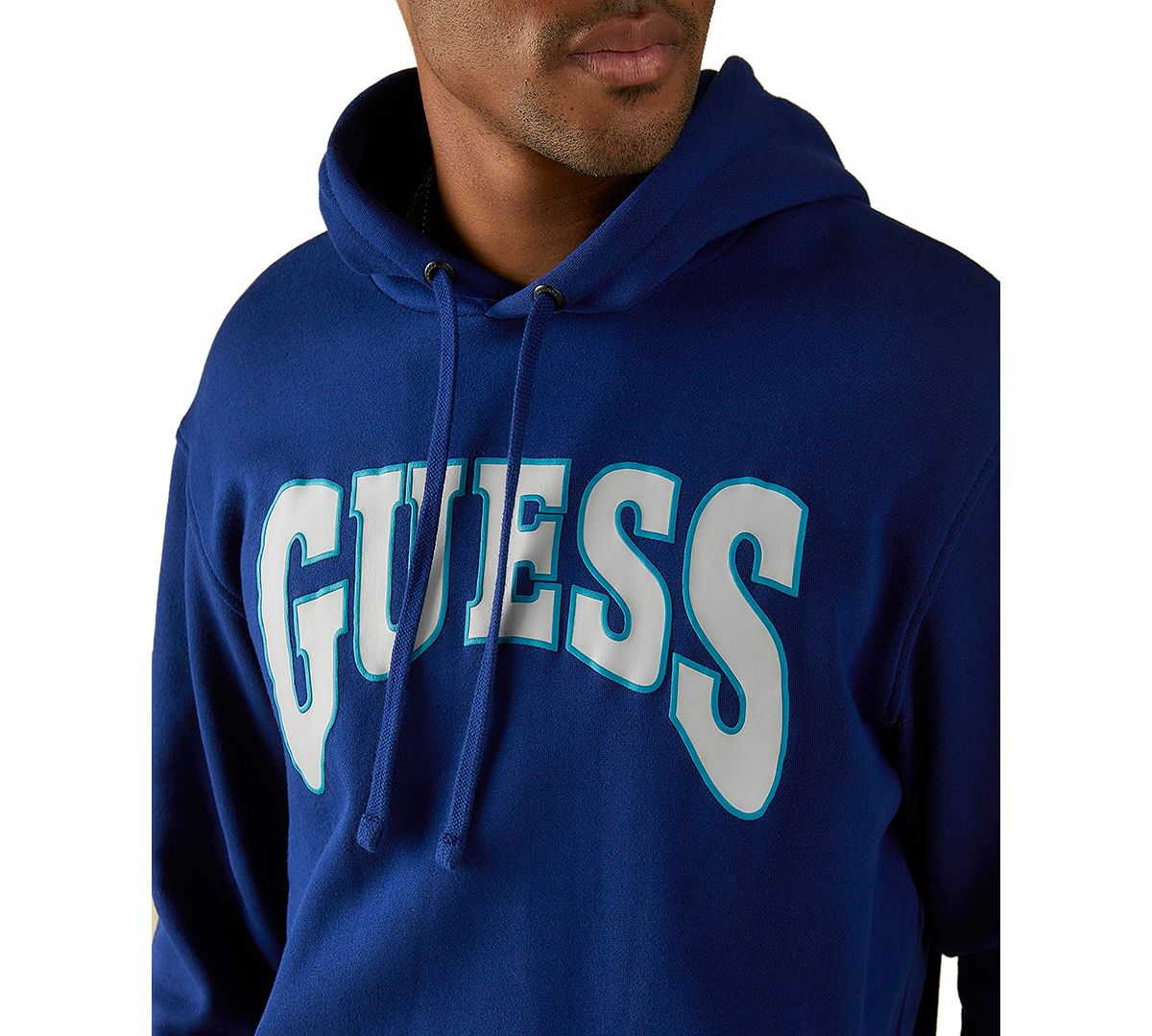 Guess Logo Graphic Hoodie Blue