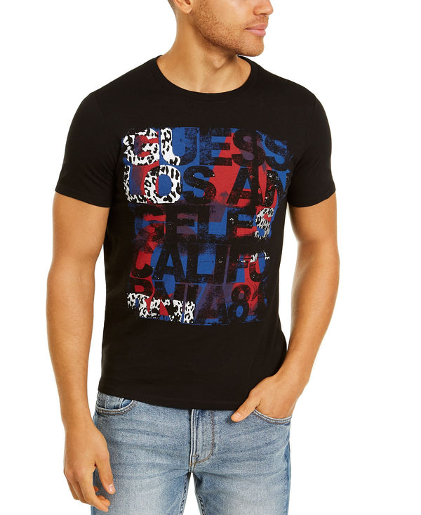 Guess Modern Art Logo T-shirt Black