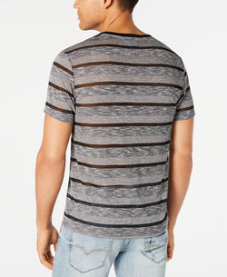 Guess Nightwatch Sheer Stripe T-shirt Jet Black Multi thumbnail 3