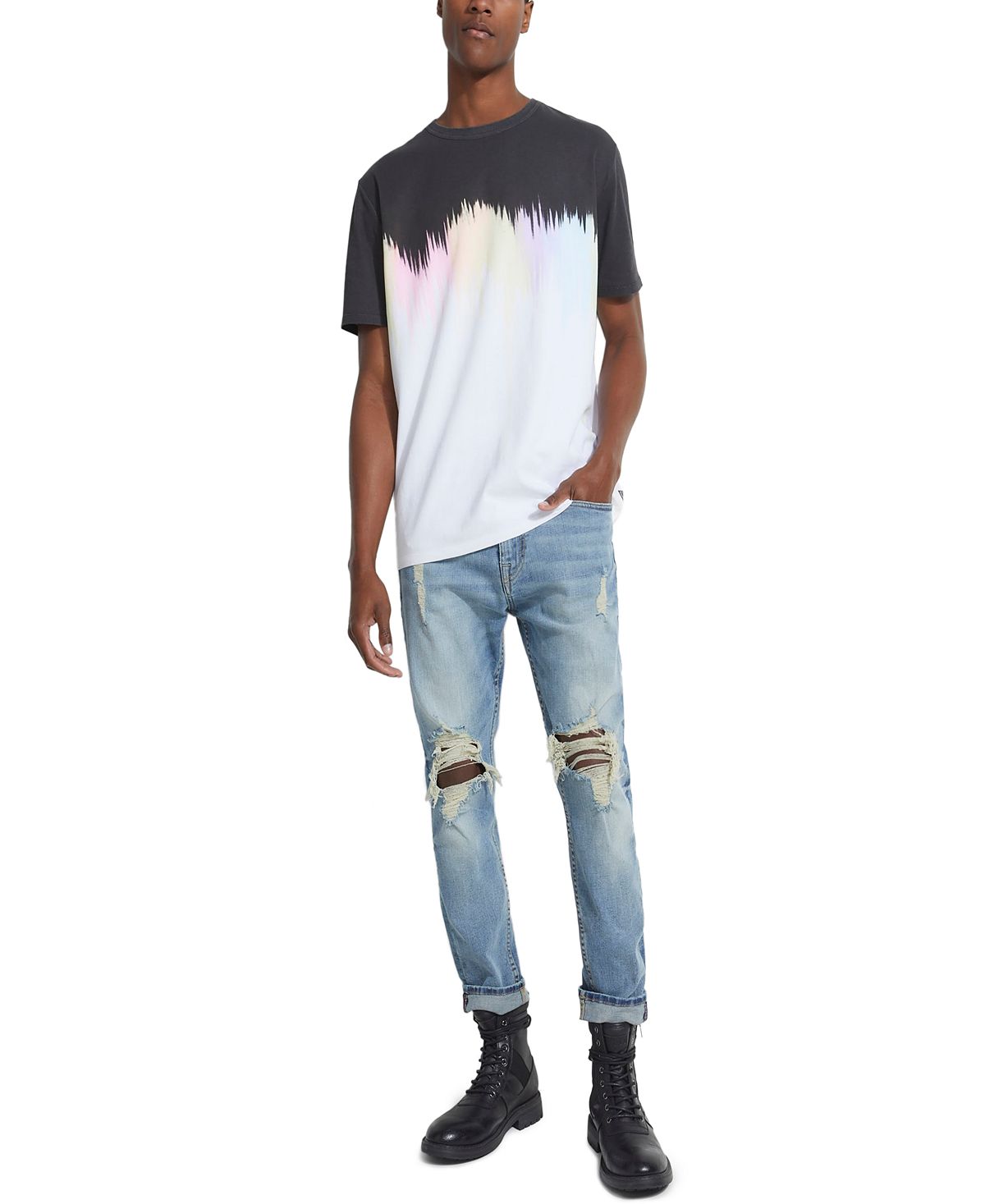Guess Oversized Ombre T-shirt White